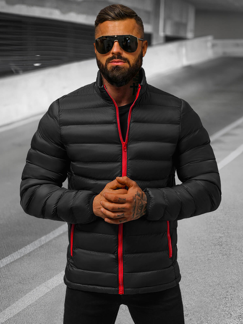 Chaqueta de hombre negra/2 OZONEE JB/JP1111