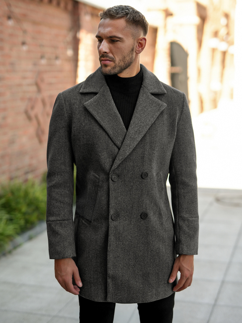 Abrigo de hombre grafito OZONEE JS/11Z8269