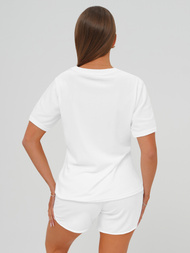 Chándal velour de mujer de blanco OZONEE JS/35C1717/1