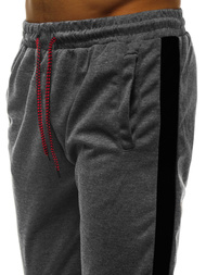 Pantalón de chándal de hombre grafito-negro OZONEE JS/JZ11006