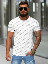Camiseta de hombre blanco OZONEE O/QQ1323