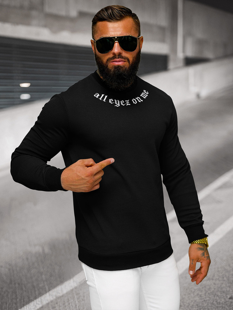 Sudadera de hombre negra OZONEE O/P2027