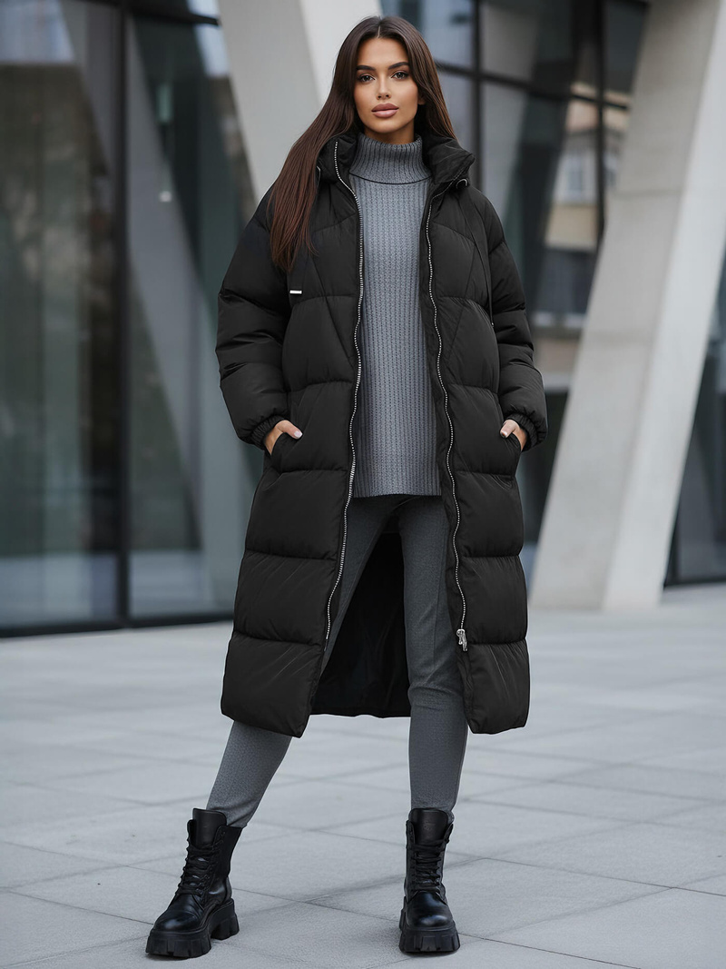 Chaqueta de mujer negra OZONEE JS/5M3163/392Z