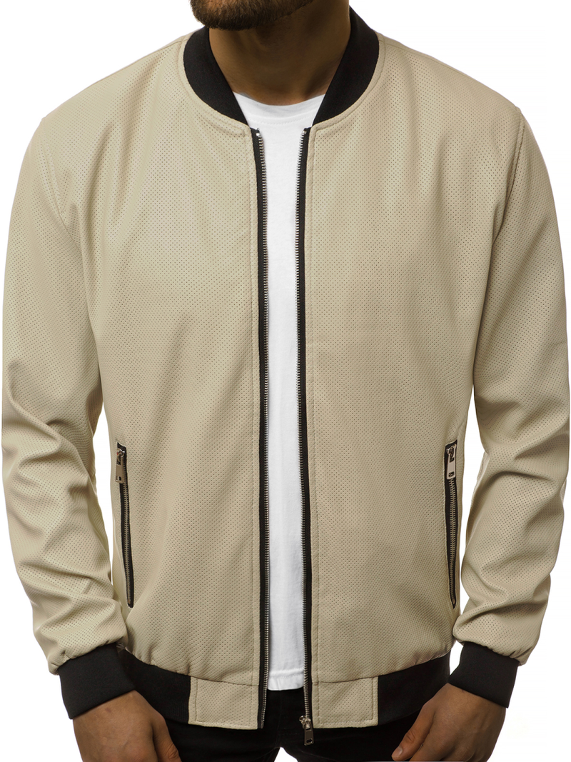 Chaqueta de hombre beige OZONEE N/6124