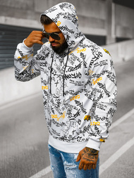 Sudadera de hombre blanca OZONEE JS/8B1101/1