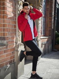 Chaqueta softshell de hombre roja OZONEE JS/56008Z