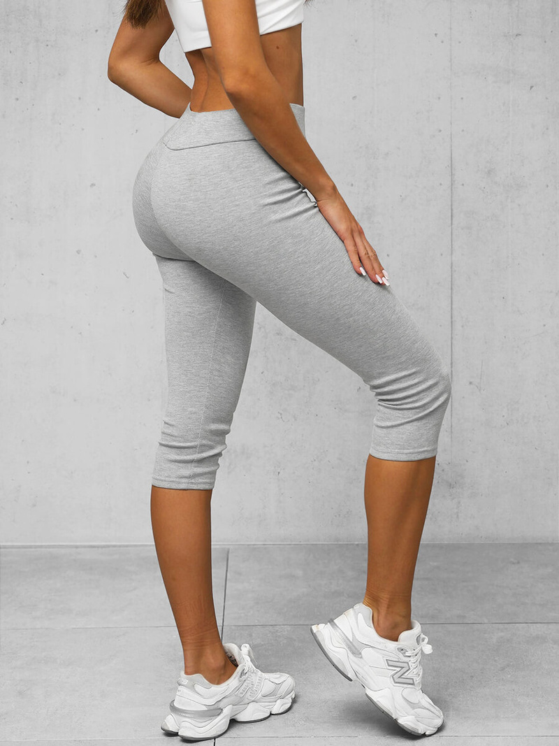 Leggings para mujer 3/4 gris OZONEE JS/1045/A3Z