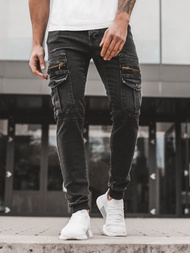 Vaqueros jogger de hombre negras OZONEE G/1081