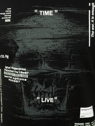 Camiseta sin mangas de hombre negro-blanca OZONEE MACH/M1212