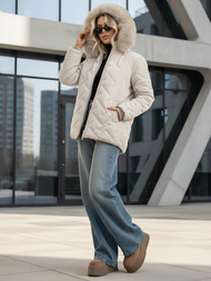 Chaqueta de mujer gris-clara OZONEE JS/16M9296/280