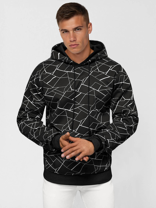 Sudadera de hombre negra OZONEE JS/88B1235/3Z
