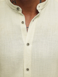 Camisa de hombre beige OZONEE O/V117