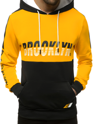 Sudadera de hombre amarillo-negro OZONEE JS/DD20127