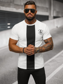 Camiseta de hombre blanco OZONEE O/L1184