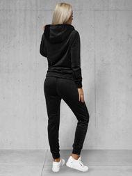 Chándal velour de mujer de negro OZONEE JS/8C1176/3