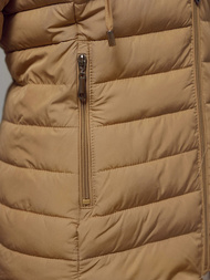 Chaqueta de mujer beige oscuro OZONEE JS/16M9103/84