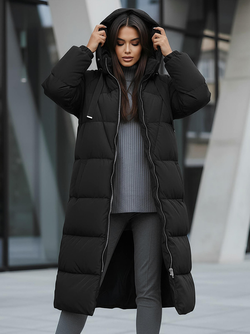 Chaqueta de mujer negra OZONEE JS/5M3163/392Z