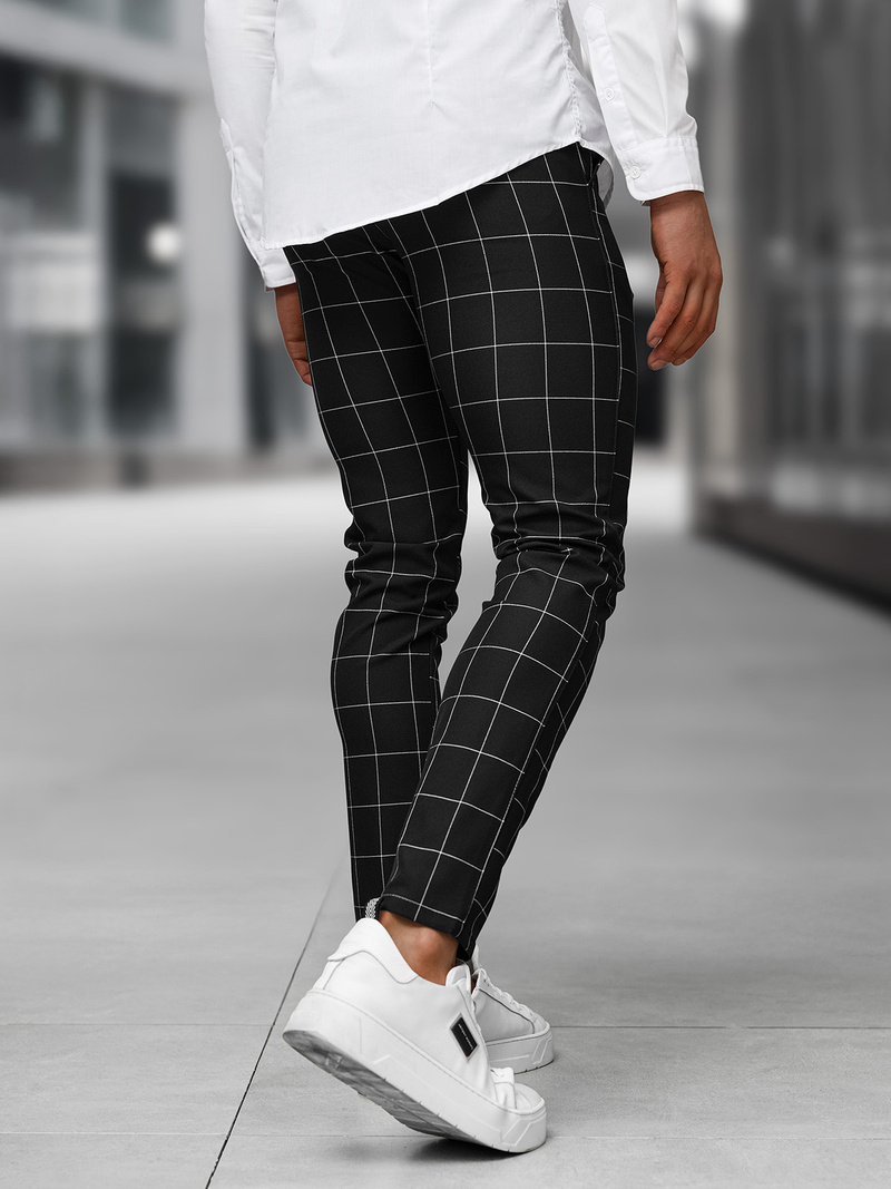 Pantalón chino de hombre negro OZONEE DJ/5505Z