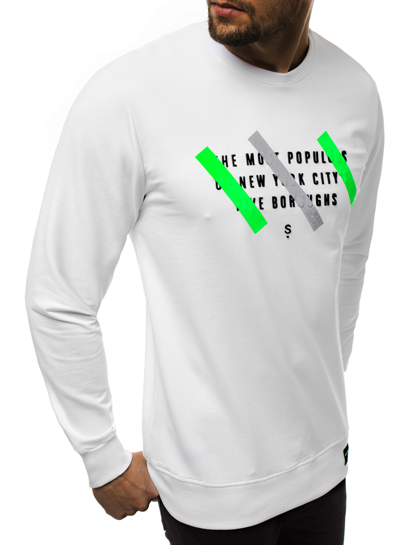 Sudadera de hombre blanca OZONEE MACH/2105