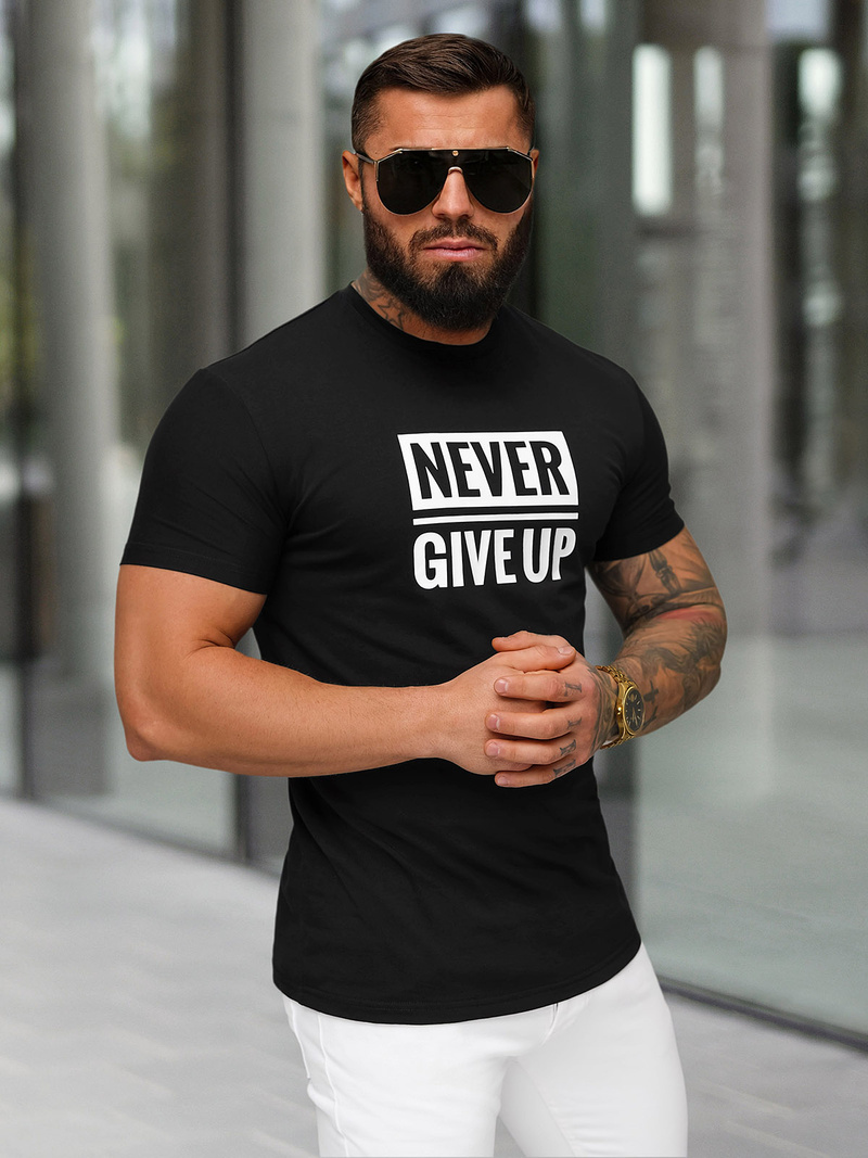 Camiseta de hombre negras OZONEE NB/MT3133