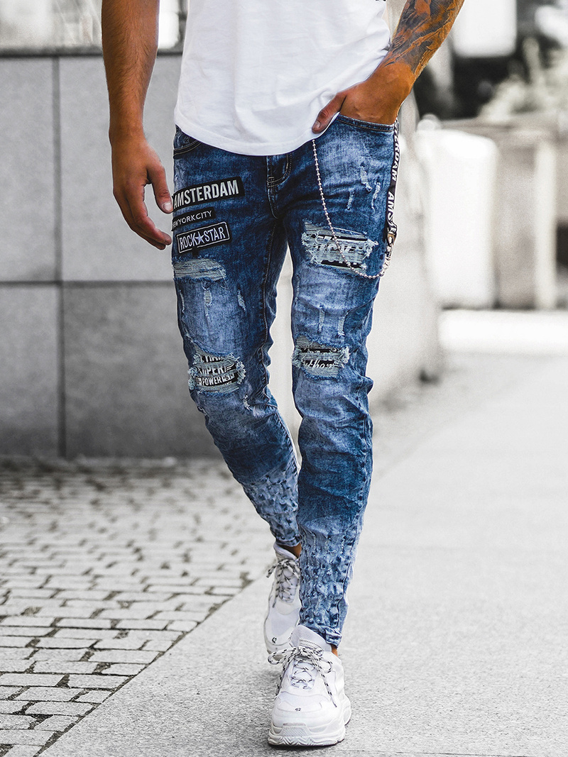 Vaqueros de hombre azul OZONEE O/E7752B