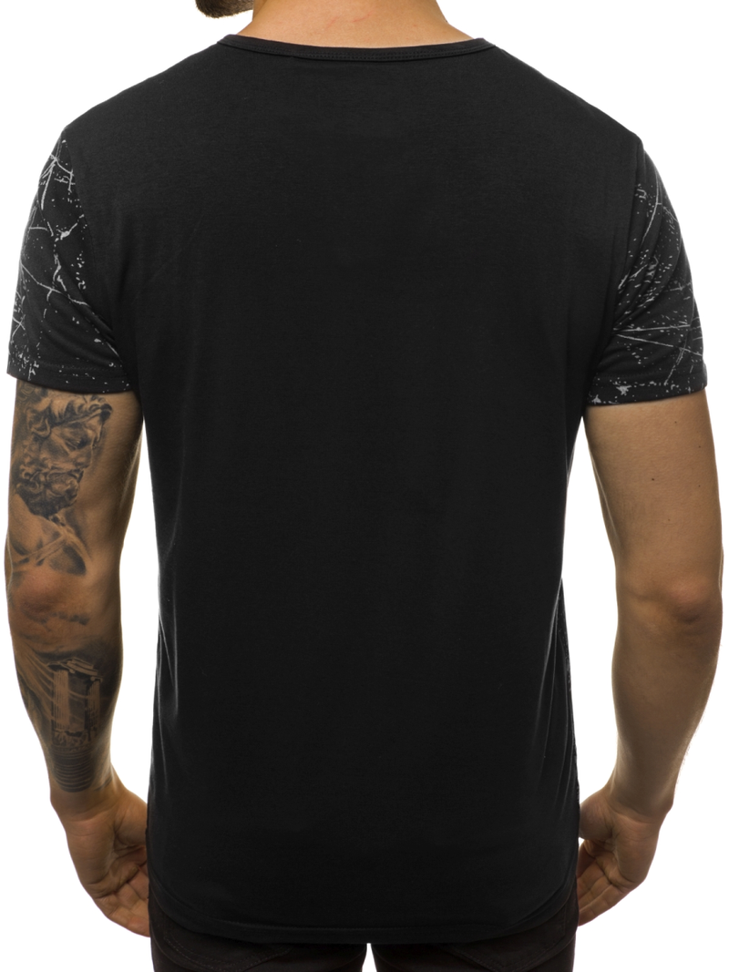 Camiseta de hombre negra OZONEE JS/SS10915