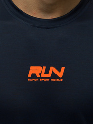 Camiseta de hombre azul marino OZONEE JS/KS2101