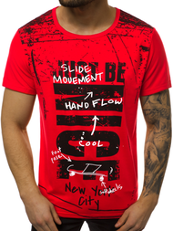 Camiseta de hombre roja OZONEE JS/KS1983