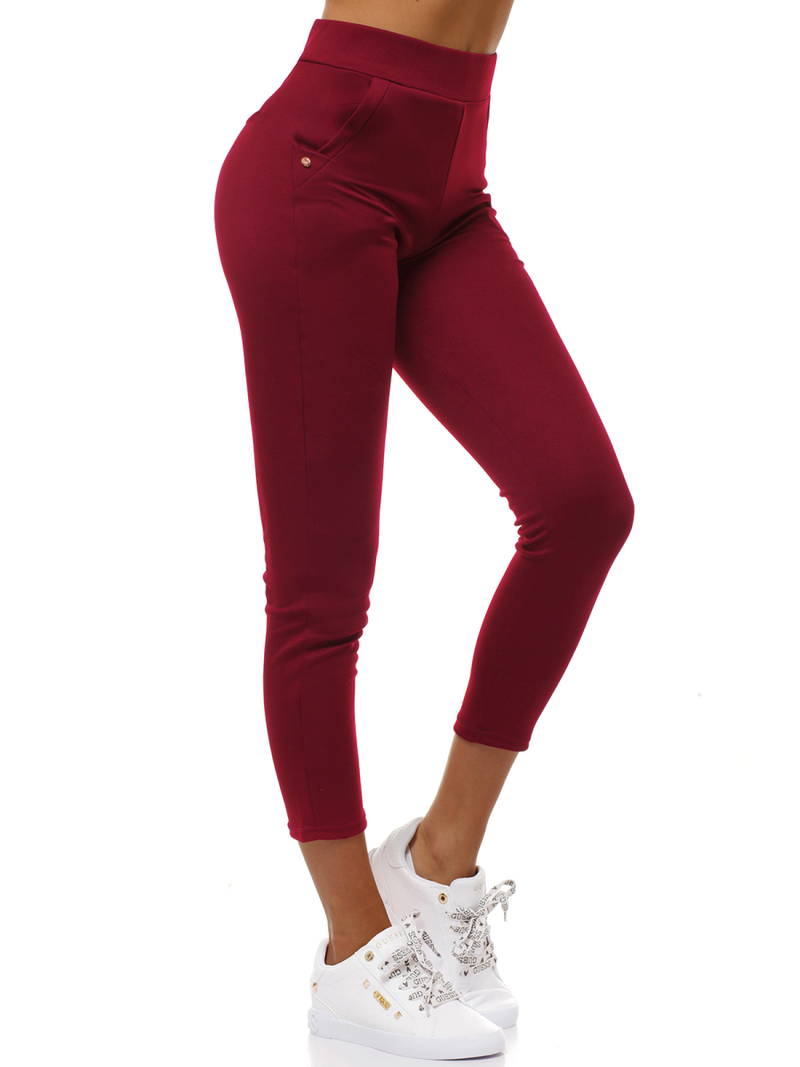 Leggings para mujer burdeos OZONEE JS/1026/C13