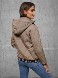 Chaqueta de mujer beige OZONEE JS/16M9085/84