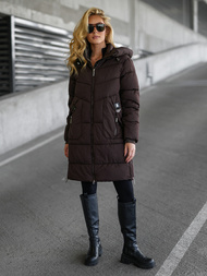 Chaqueta de mujer en chocolate OZONEE JS/16M9302/158