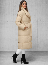 Chaqueta de mujer beige OZONEE JS/M737/62Z