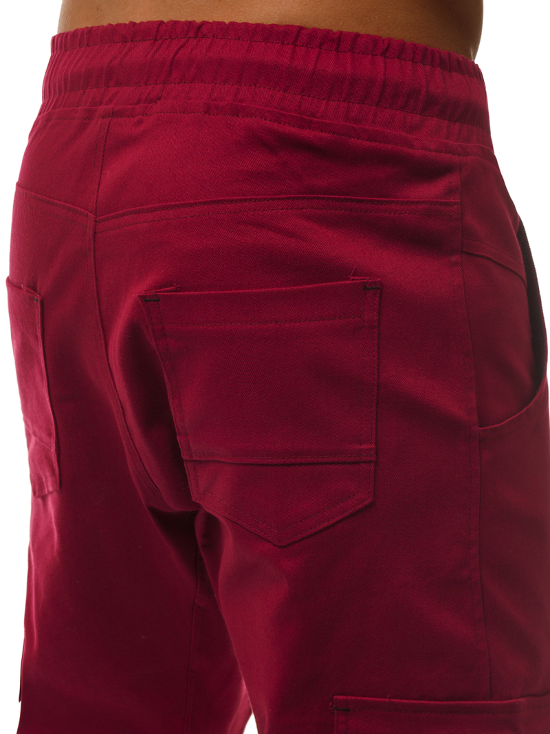 Pantalón jogger de hombre burdeos OZONEE A/404