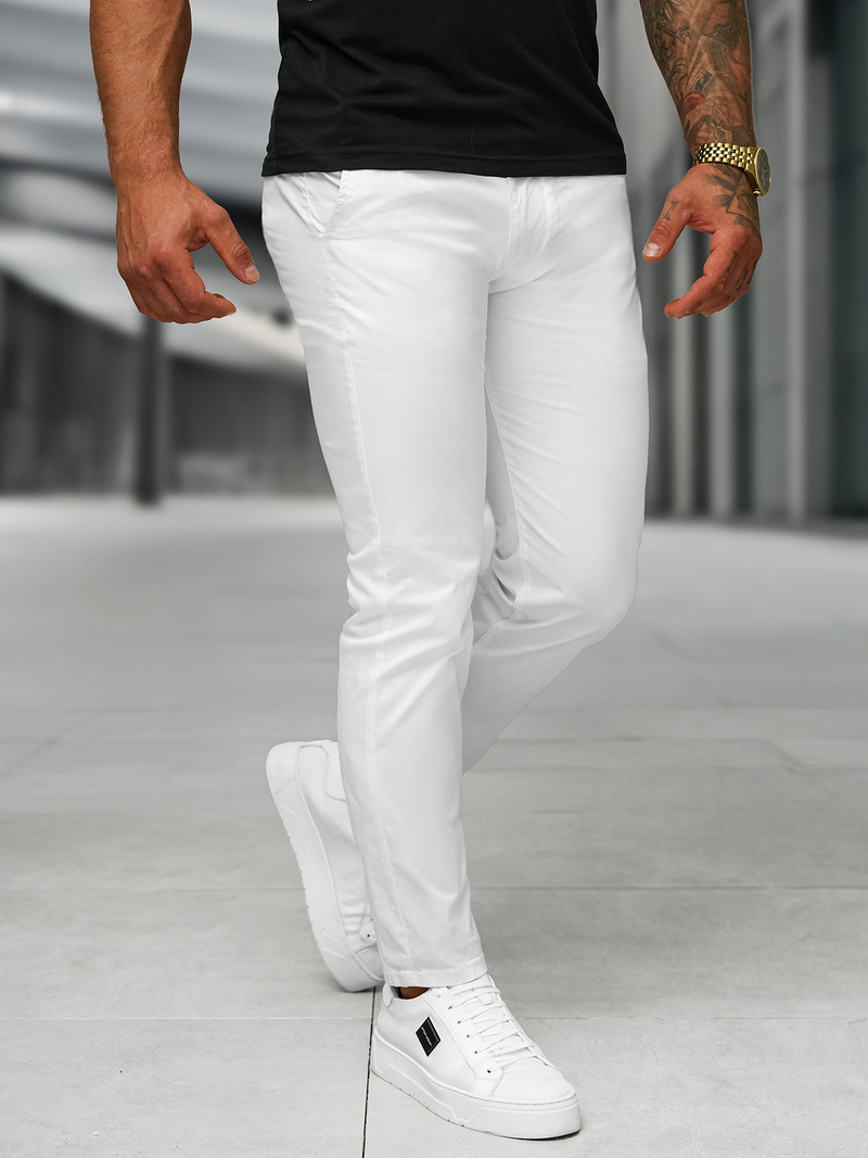 Pantalón de hombre blancos OZONEE BL/SK222/2