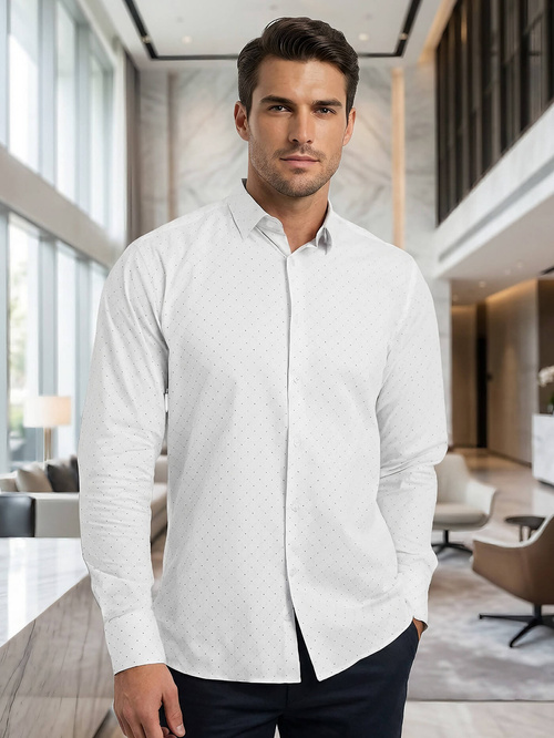 Camisa de hombre blanca OZONEE V/V185Z