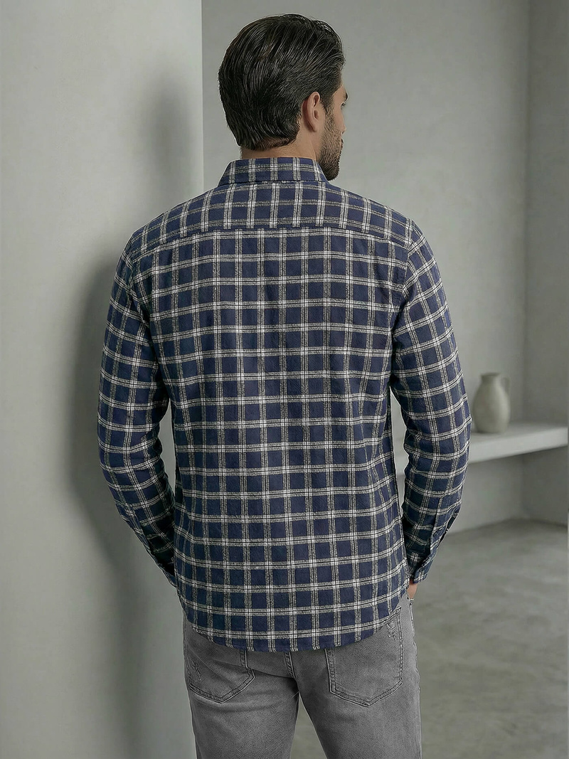 Camisa de hombre azul marino OZONEE V/V173Z