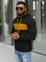 Sudadera de hombre negra OZONEE JS/8B1315/3