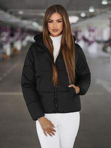 Chaqueta de mujer negra OZONEE JS/16M9187/392Z