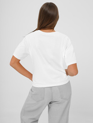 Camiseta de mujer blanco-azul OZONEE JS/RJ77247