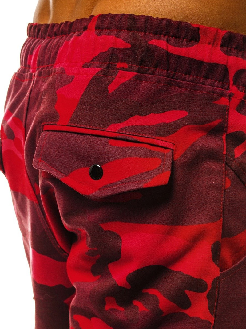 Pantalón jogger de hombre rojo-camuflaje OZONEE A/705