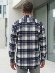 Camisa de hombre azul marino OZONEE V/V175Z