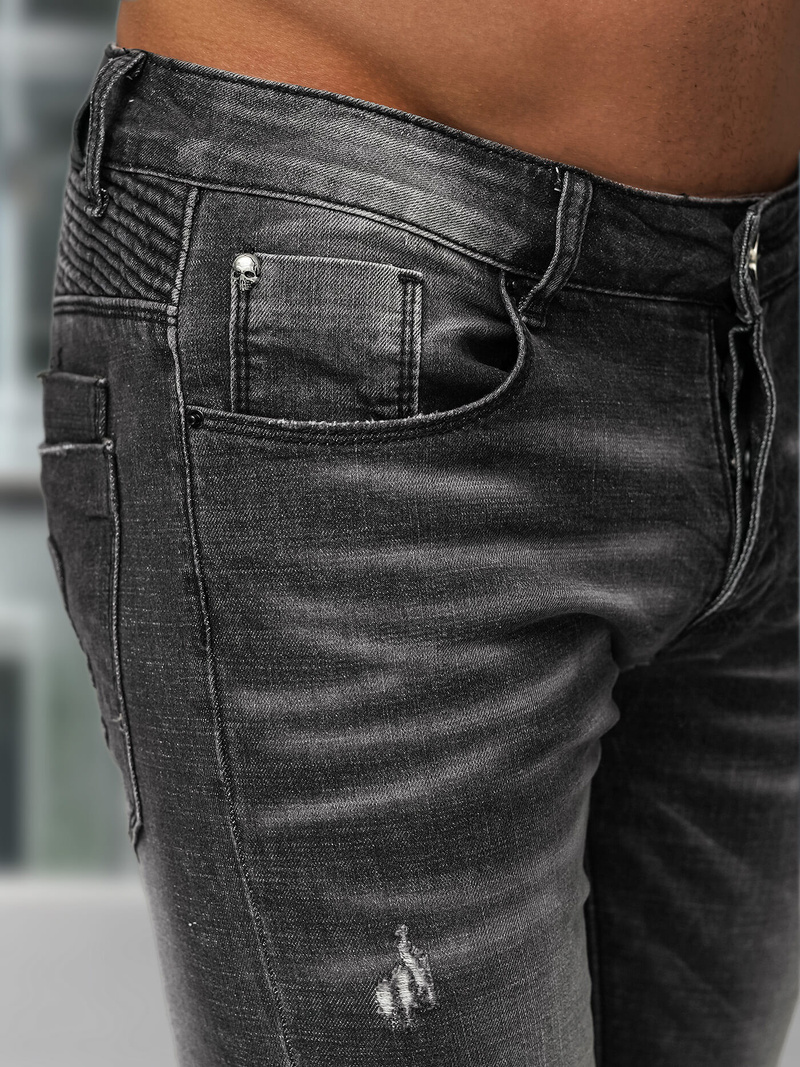 Vaqueros de hombre negras OZONEE NB/MP0070NZ