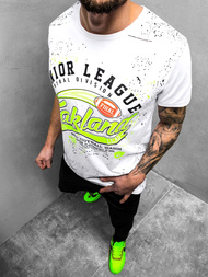 Camiseta de hombre blanca OZONEE JS/KS1975Z