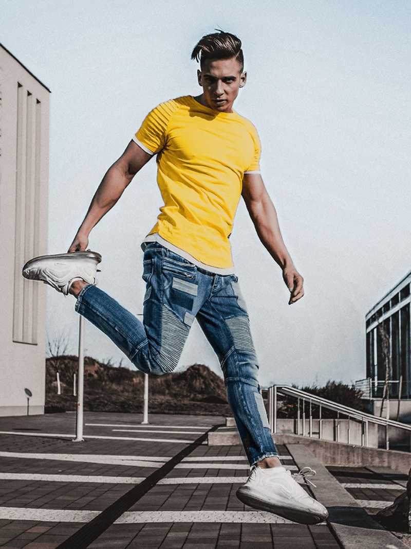 Vaqueros jogger de hombre azul OZONEE O/B4925