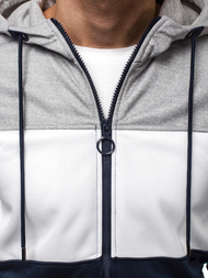 Sudadera de hombre azul marino OZONEE JS/YD88012Z