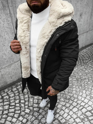 Chaqueta de invierno de hombre negra OZONEE JS/22M51/392