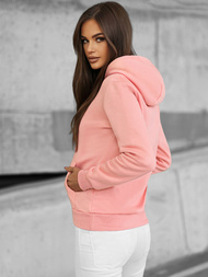 Sudadera de mujer rosa en polvo OZONEE JS/W02Z