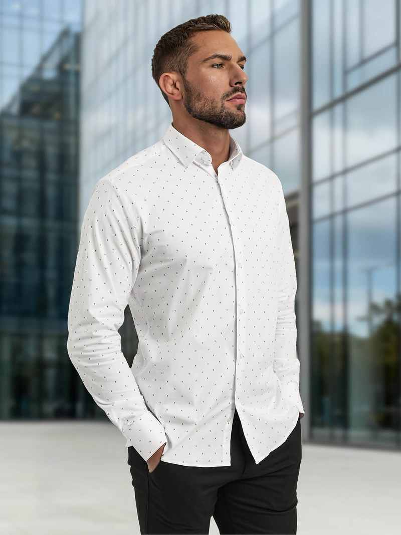 Camisa de hombre blanca OZONEE V/V180