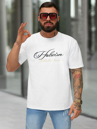 Camiseta de hombre blanco OZONEE O/YN2/632