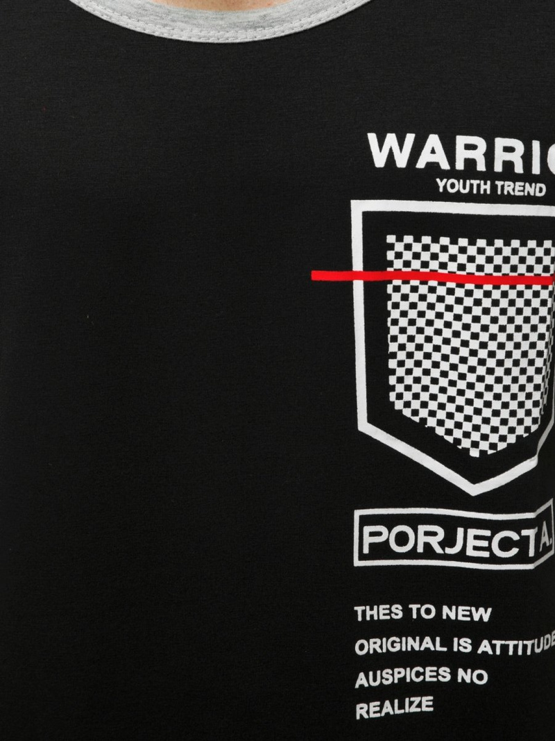 Camiseta sin mangas de hombre negra OZONEE JS/SS11076